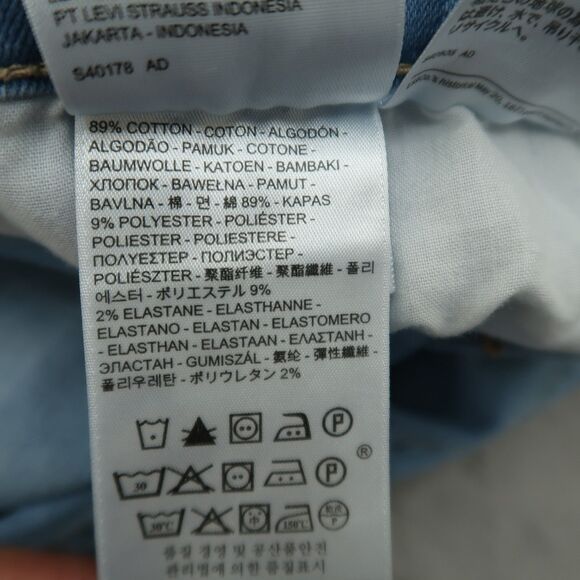 Levi's 524 Jeans Junior's Size 7 Blue Low-Rise Skinny Denim 31" Inseam Stretch - Picture 11 of 16